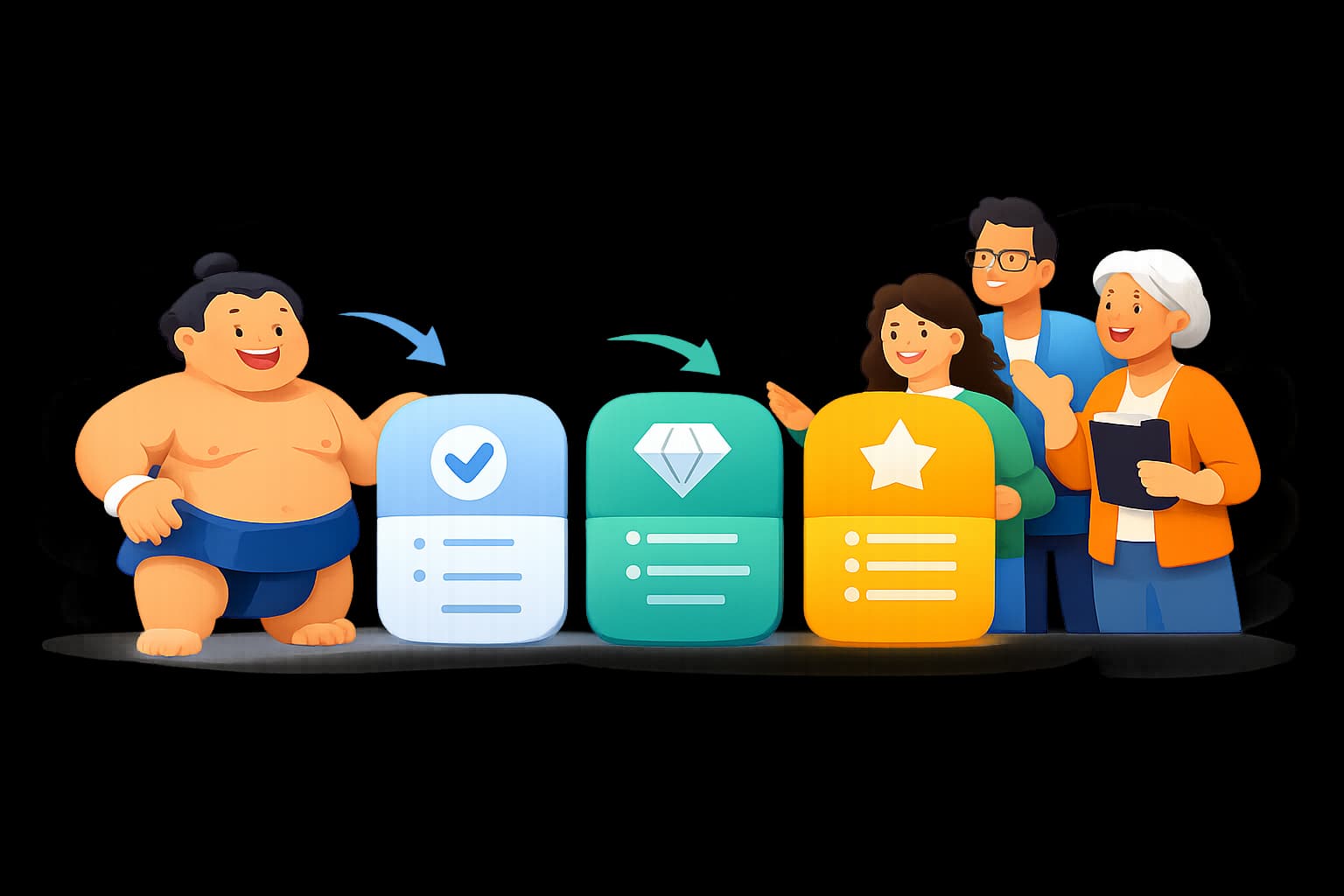 Mission Sumo mascot helping a nonprofit team choose a pricing plan