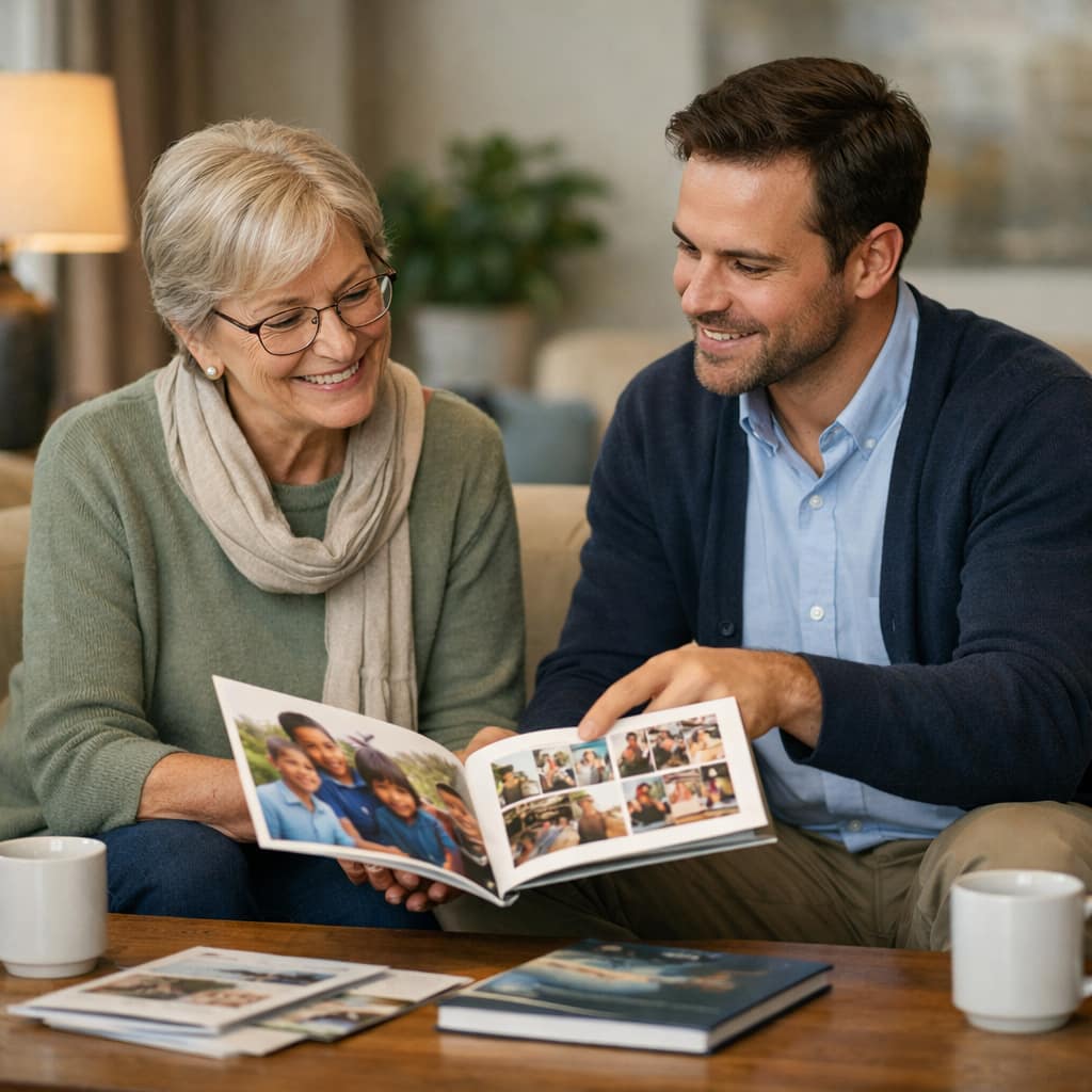 Supporter and nonprofit staff member having a warm conversation